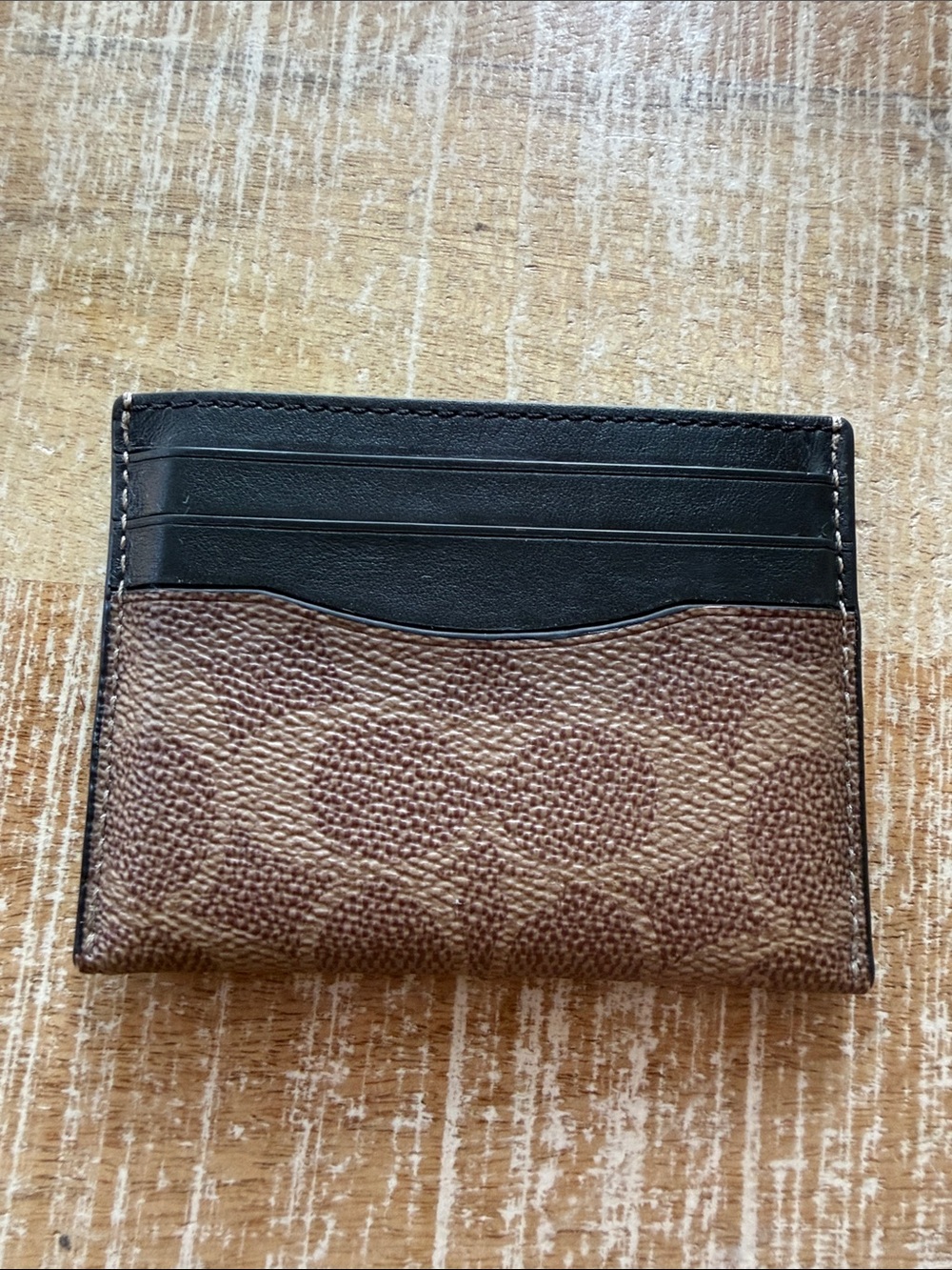 Coach Card Holder - Brown and Black